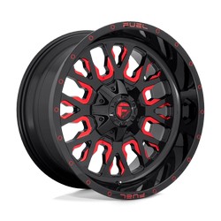 D612 STROKE GLOSS BLACK RED TINTED CLEAR 20x9 6X135/6X139.7 et20 cb106.1